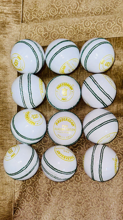 MasterSeam™ Pro Academy Edition – White Leather Cricket Ball - Box of 6